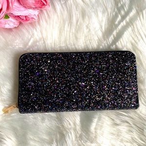 Glitter Zip Around Wallet/Clutch